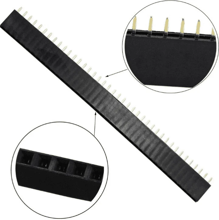 40x1 Pin 2.54mm Straight Female Pin Berg Strip (Pack of 50) - Image 3