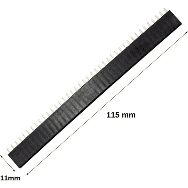 40x1 Pin 2.54mm Straight Female Pin Berg Strip (Pack of 50) - Image 5