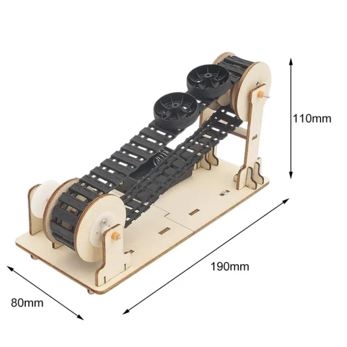 DIY Wooden Conveyor Belt STEM Kit for Kids - Image 4